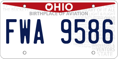 OH license plate FWA9586