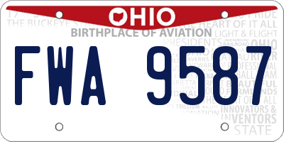 OH license plate FWA9587