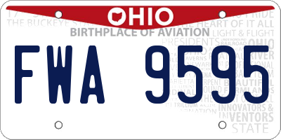 OH license plate FWA9595