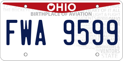 OH license plate FWA9599