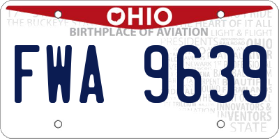 OH license plate FWA9639