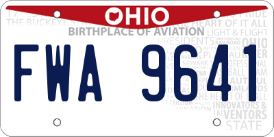 OH license plate FWA9641