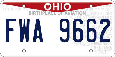 OH license plate FWA9662