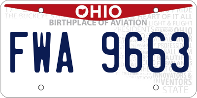 OH license plate FWA9663