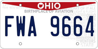 OH license plate FWA9664