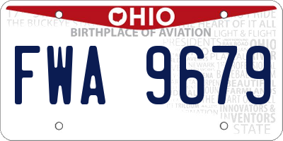 OH license plate FWA9679