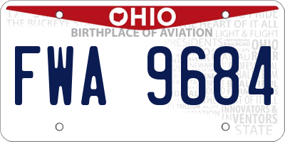 OH license plate FWA9684