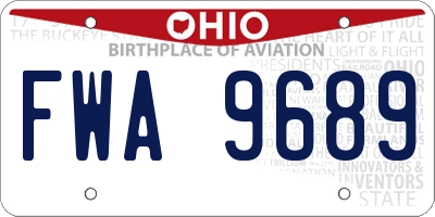 OH license plate FWA9689