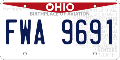 OH license plate FWA9691