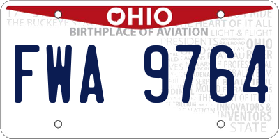 OH license plate FWA9764