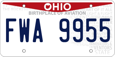 OH license plate FWA9955