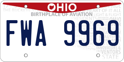 OH license plate FWA9969