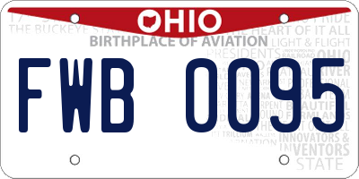 OH license plate FWB0095