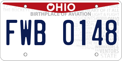 OH license plate FWB0148