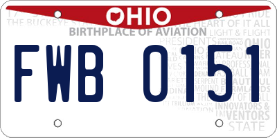 OH license plate FWB0151