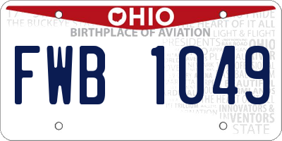 OH license plate FWB1049