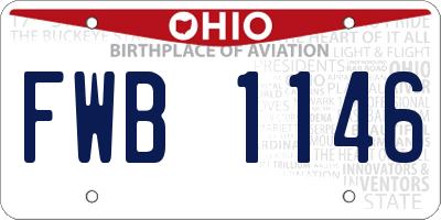 OH license plate FWB1146