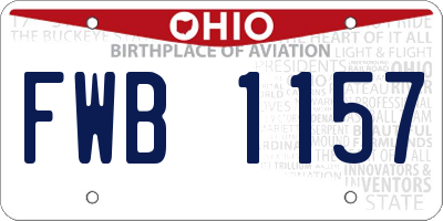 OH license plate FWB1157