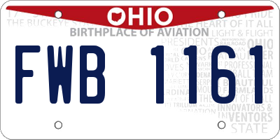 OH license plate FWB1161