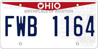 OH license plate FWB1164