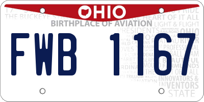 OH license plate FWB1167