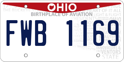 OH license plate FWB1169