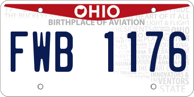 OH license plate FWB1176