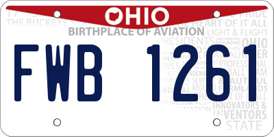 OH license plate FWB1261