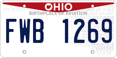 OH license plate FWB1269