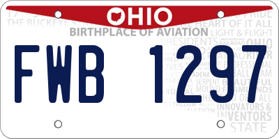 OH license plate FWB1297