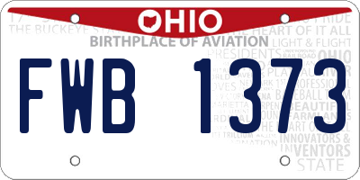 OH license plate FWB1373