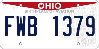 OH license plate FWB1379