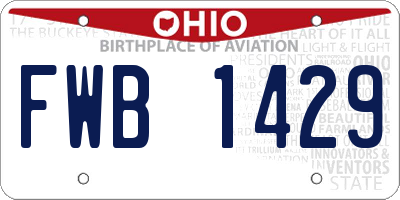 OH license plate FWB1429