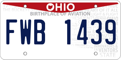 OH license plate FWB1439