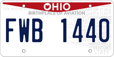 OH license plate FWB1440