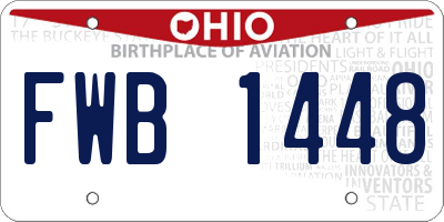 OH license plate FWB1448