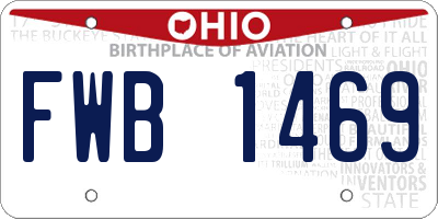 OH license plate FWB1469