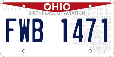 OH license plate FWB1471