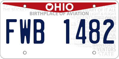 OH license plate FWB1482