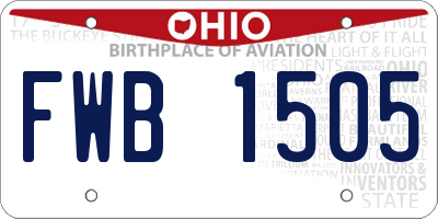 OH license plate FWB1505