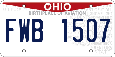 OH license plate FWB1507