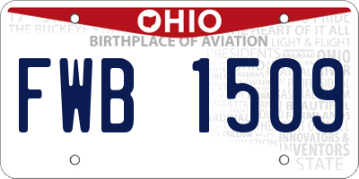 OH license plate FWB1509