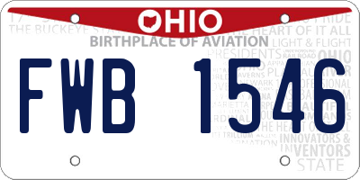 OH license plate FWB1546