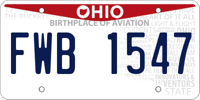 OH license plate FWB1547