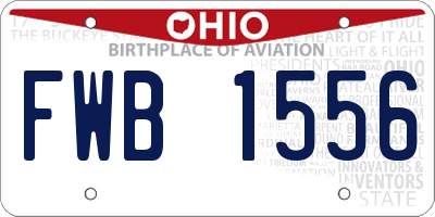 OH license plate FWB1556