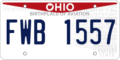 OH license plate FWB1557