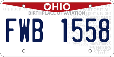 OH license plate FWB1558