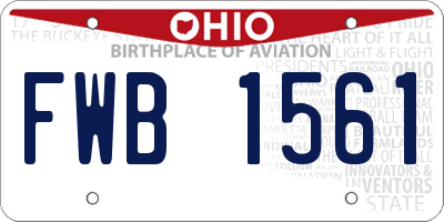 OH license plate FWB1561