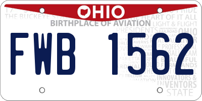 OH license plate FWB1562