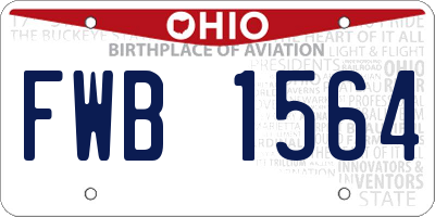 OH license plate FWB1564